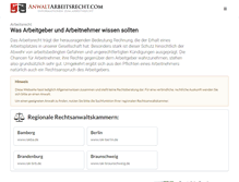 Tablet Screenshot of anwaltarbeitsrecht.com